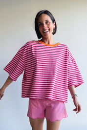 Lieva t-shirt roze oranje