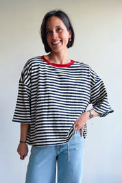 Lieva t-shirt marine rood