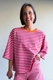 Lieva t-shirt roze oranje