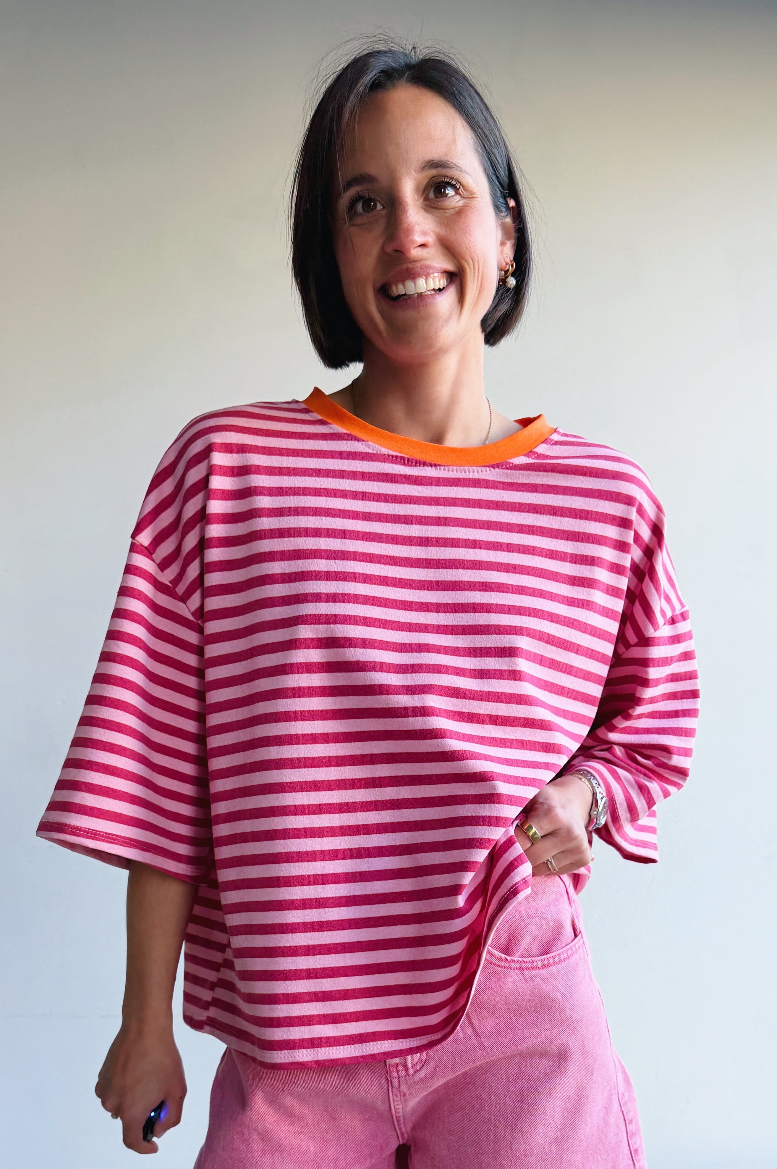 Lieva t-shirt roze oranje