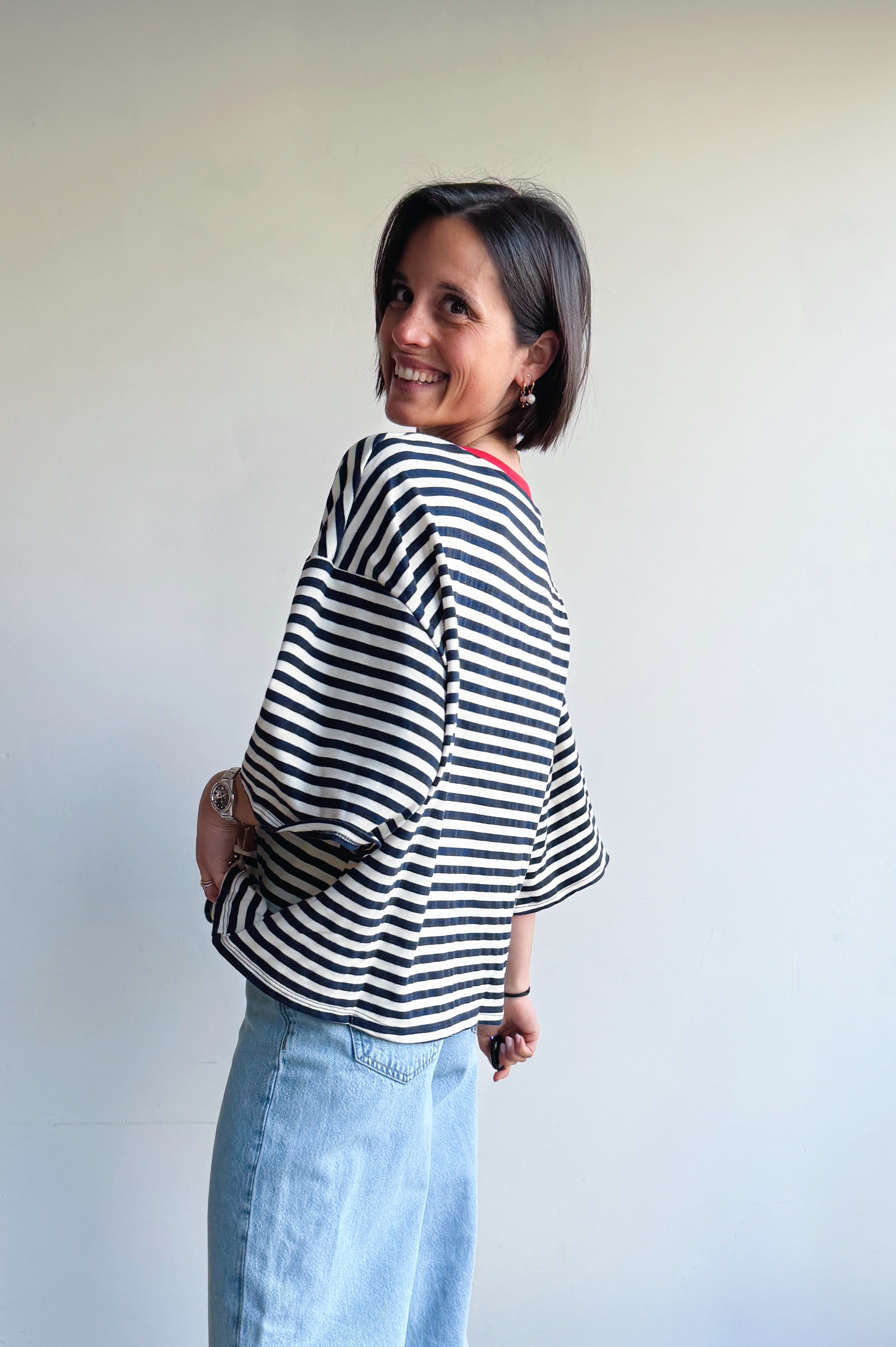 Lieva t-shirt marine rood