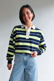 Sweep polo limoen blauw