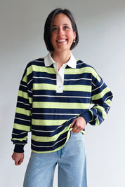 Sweep polo limoen blauw