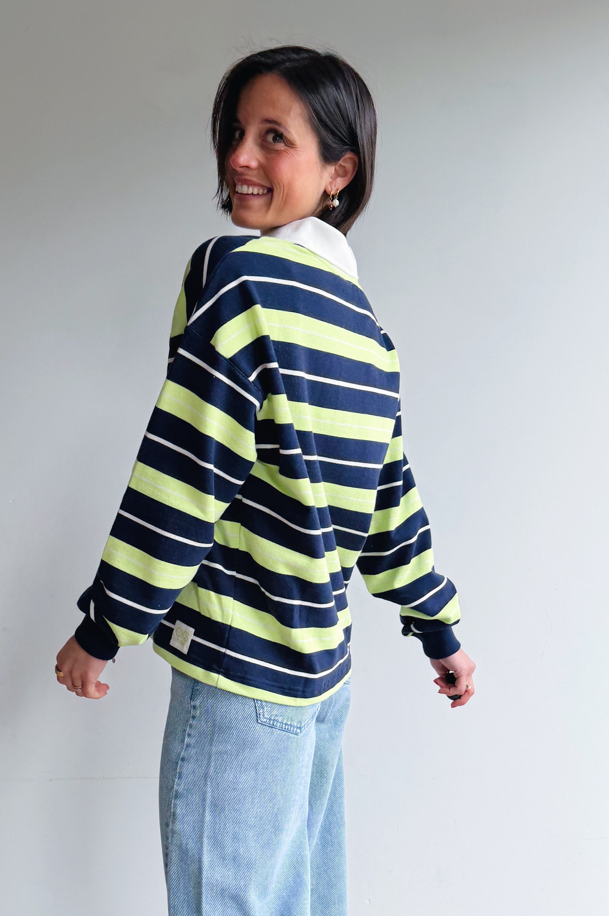 Sweep polo limoen blauw