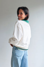 Athletic polo sweater