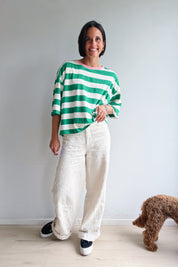 Lovi t-shirt wit groen