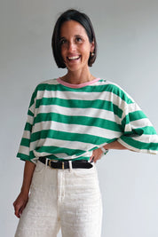 Lovi t-shirt wit groen