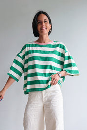 Lovi t-shirt wit groen