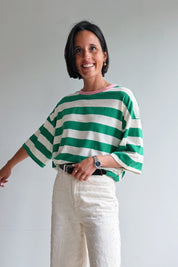 Lovi t-shirt wit groen