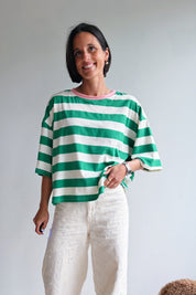 Lovi t-shirt wit groen
