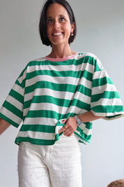 Lovi t-shirt wit groen