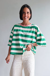 Lovi t-shirt wit groen