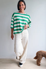 Lovi t-shirt wit groen