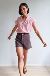 Bella short chocolade