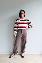 Clara barrel jeans chocolade