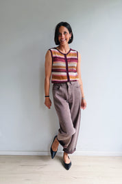 Clara barrel jeans chocolade