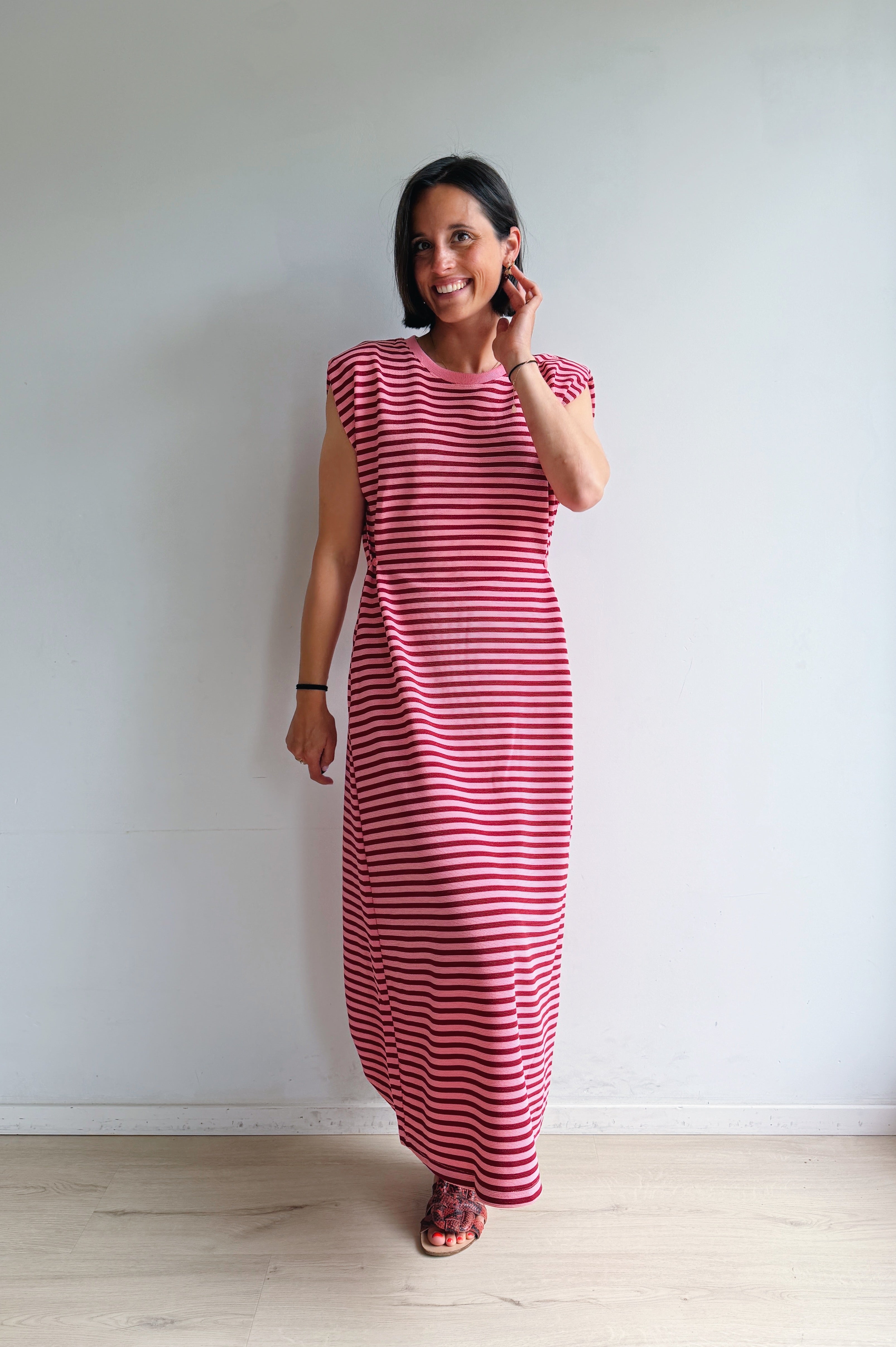 Marjolein jurk roze rood