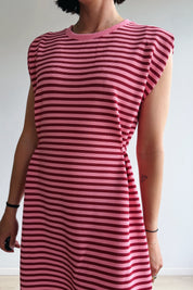 Marjolein jurk roze rood