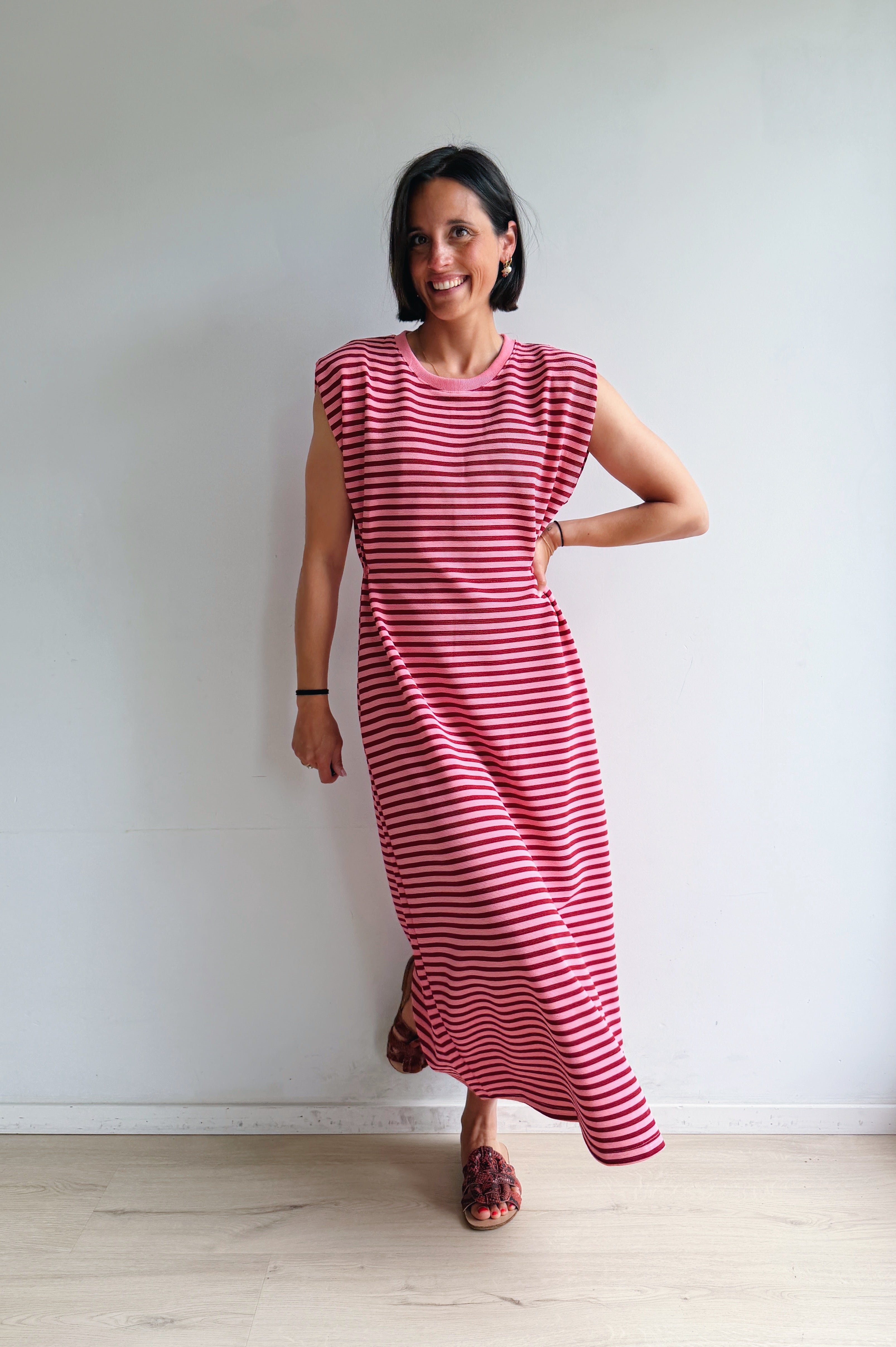 Marjolein jurk roze rood