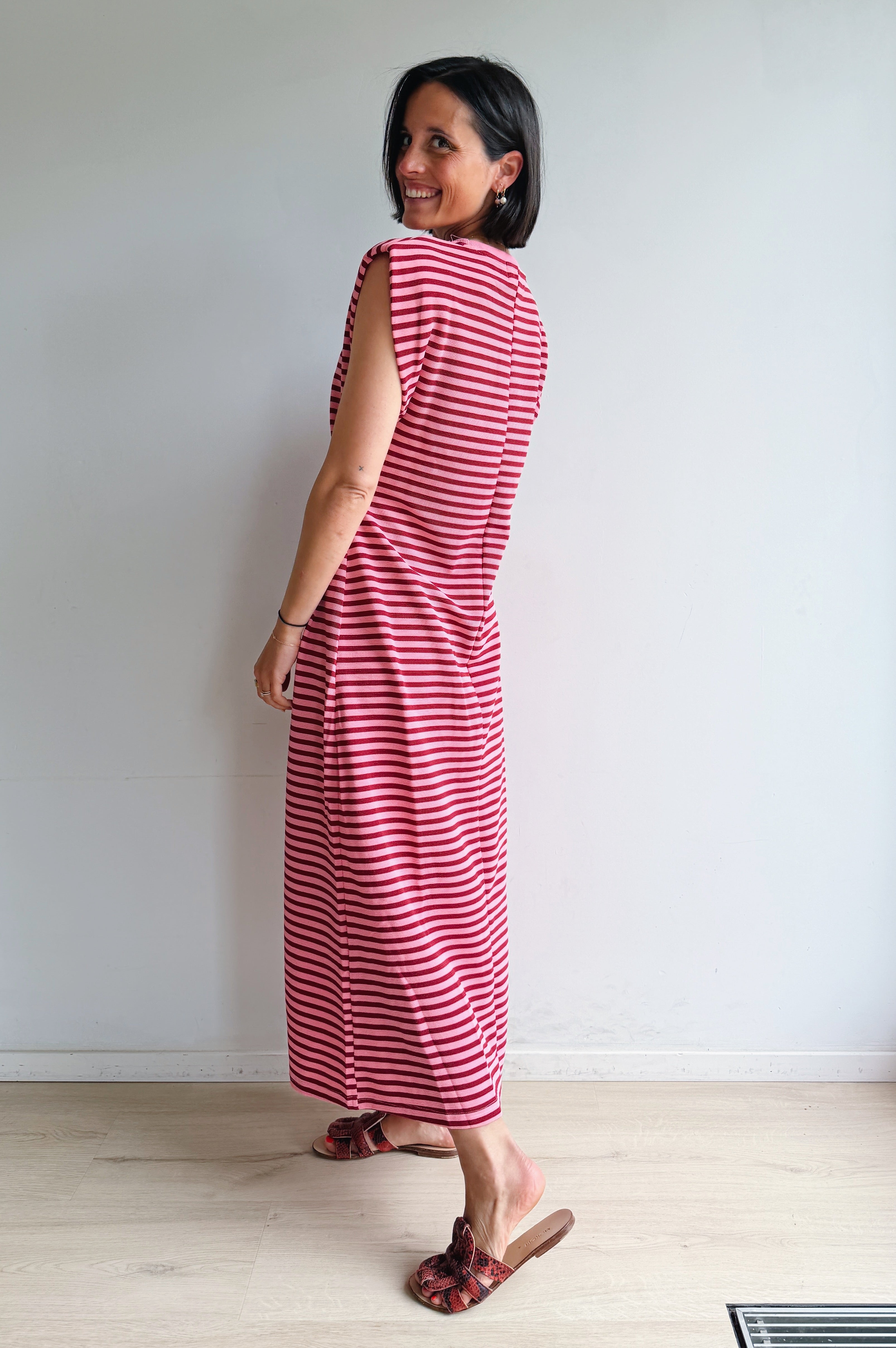 Marjolein jurk roze rood