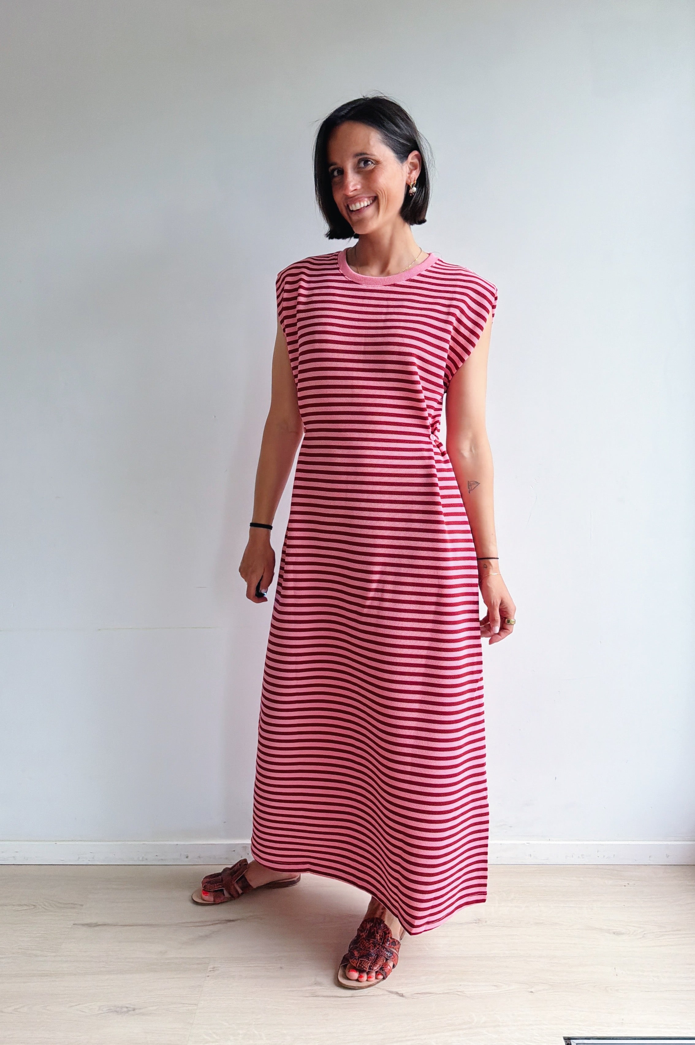 Marjolein jurk roze rood