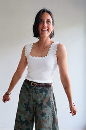 Cropped top white