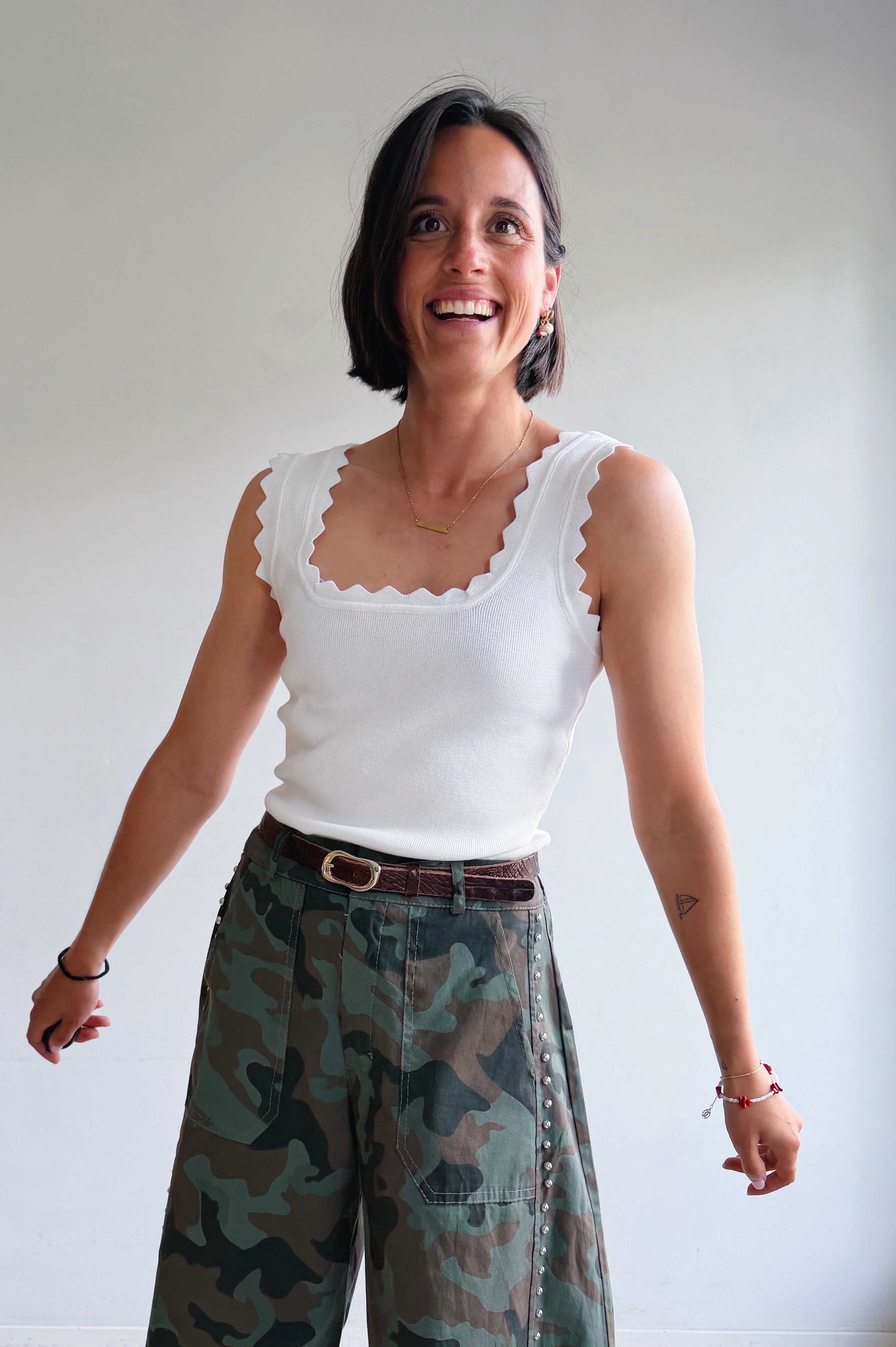 Cropped top white
