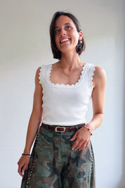 Cropped top white