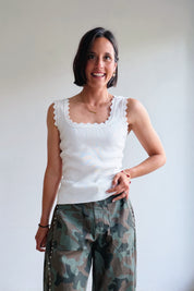 Cropped top white