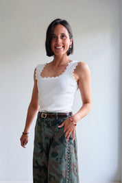 Cropped top white