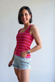 Maeva top roze/oranje