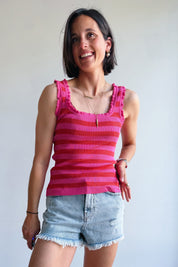 Maeva top roze/oranje
