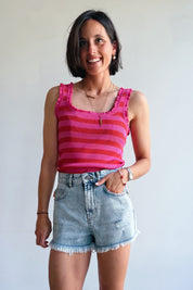 Maeva top roze/oranje