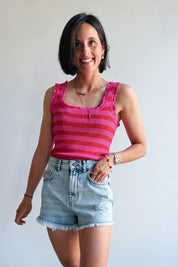 Maeva top roze/oranje