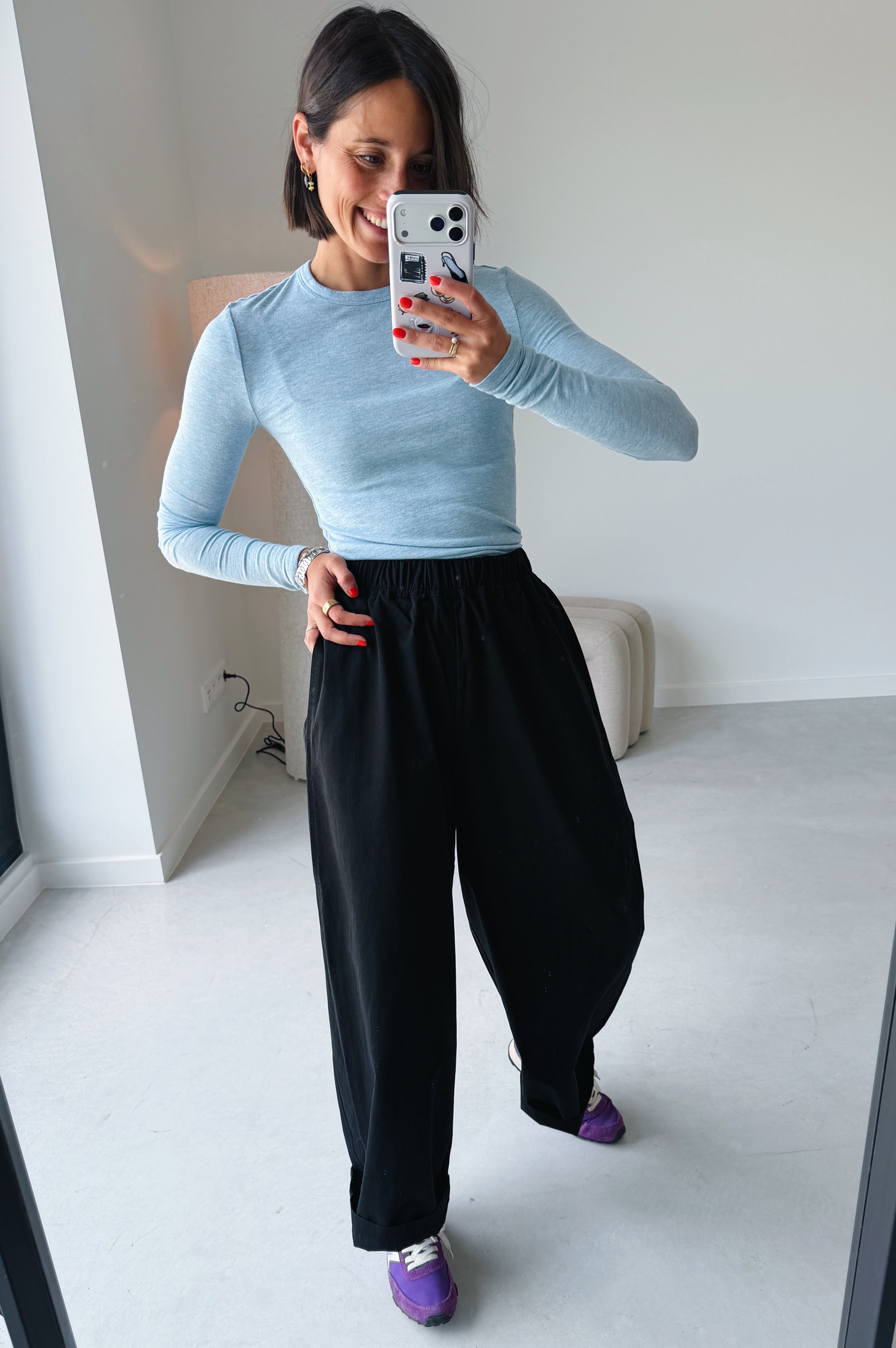 Roman longsleeve lichtblauw