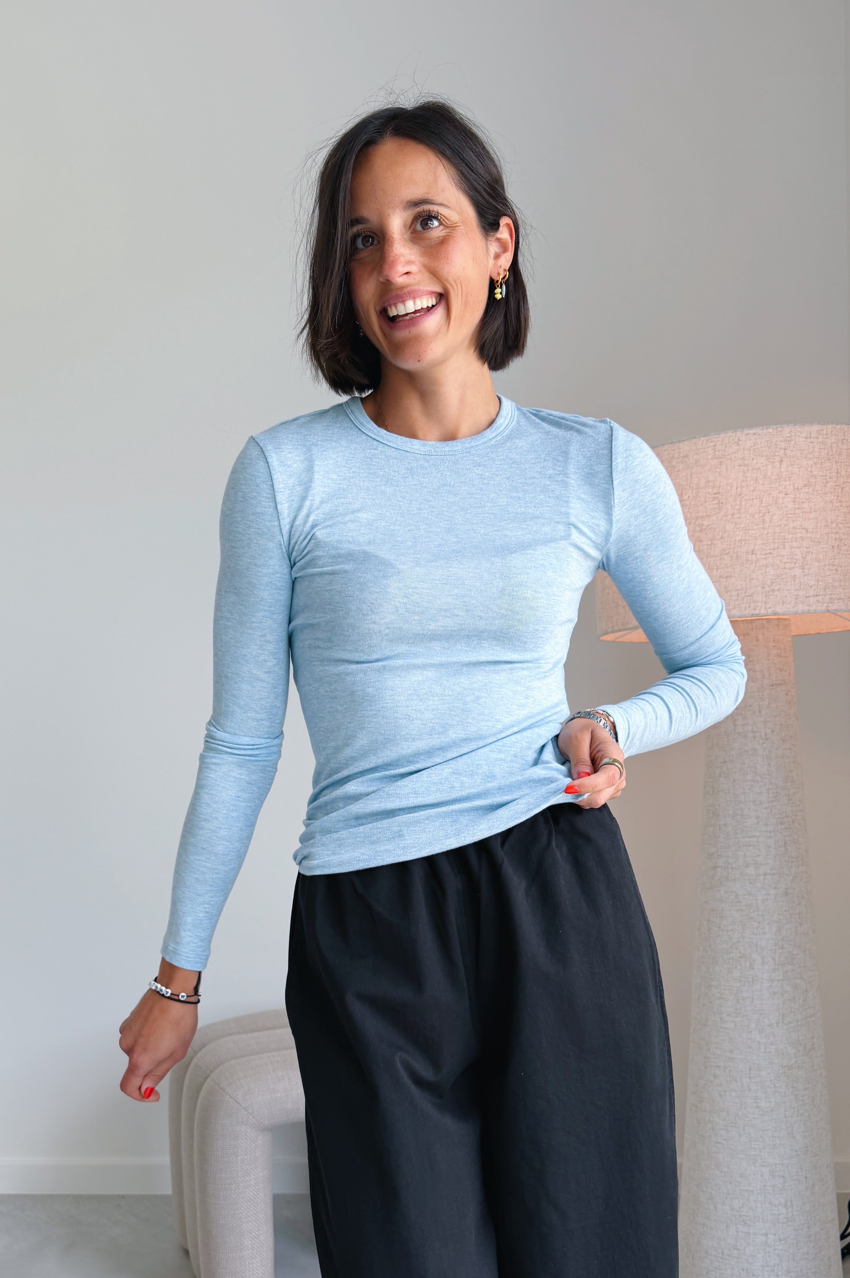 Roman longsleeve lichtblauw