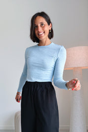 Roman longsleeve lichtblauw