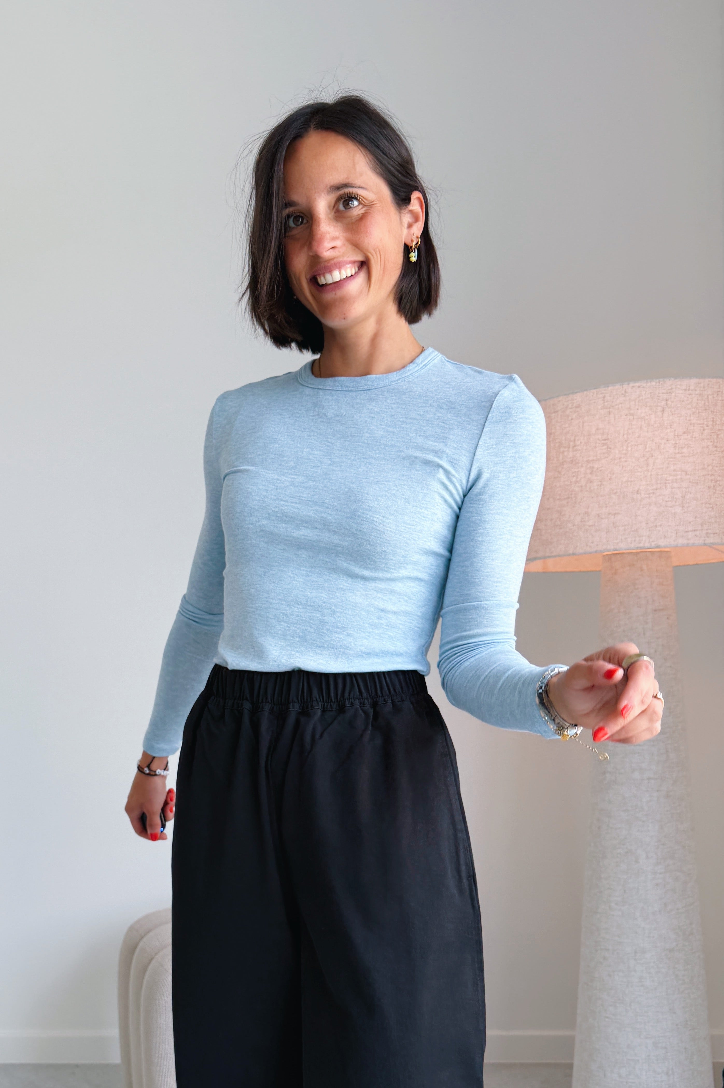 Roman longsleeve lichtblauw