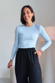 Roman longsleeve lichtblauw