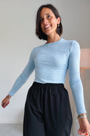 Roman longsleeve lichtblauw