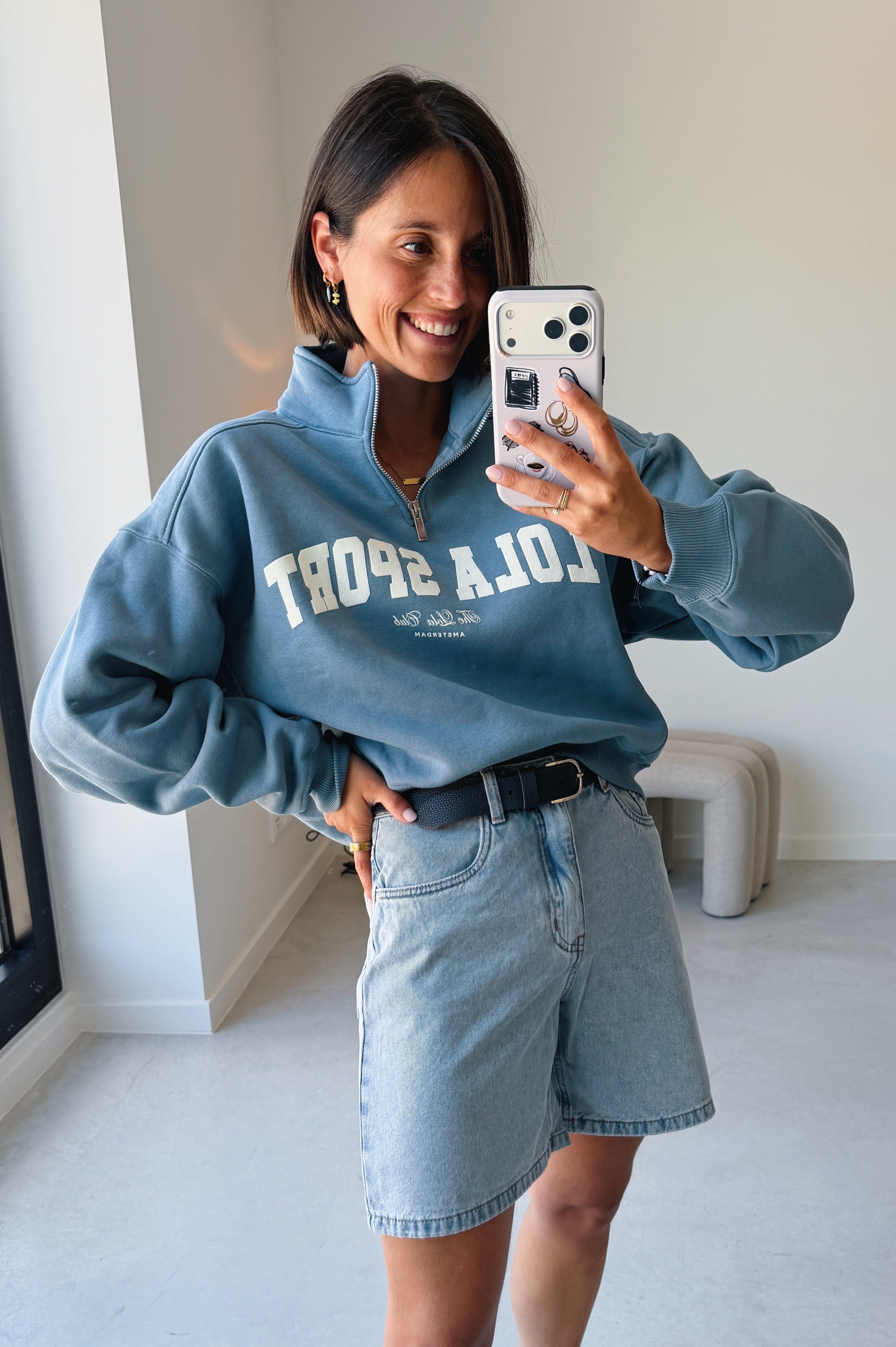 Jayla zip-up sweater