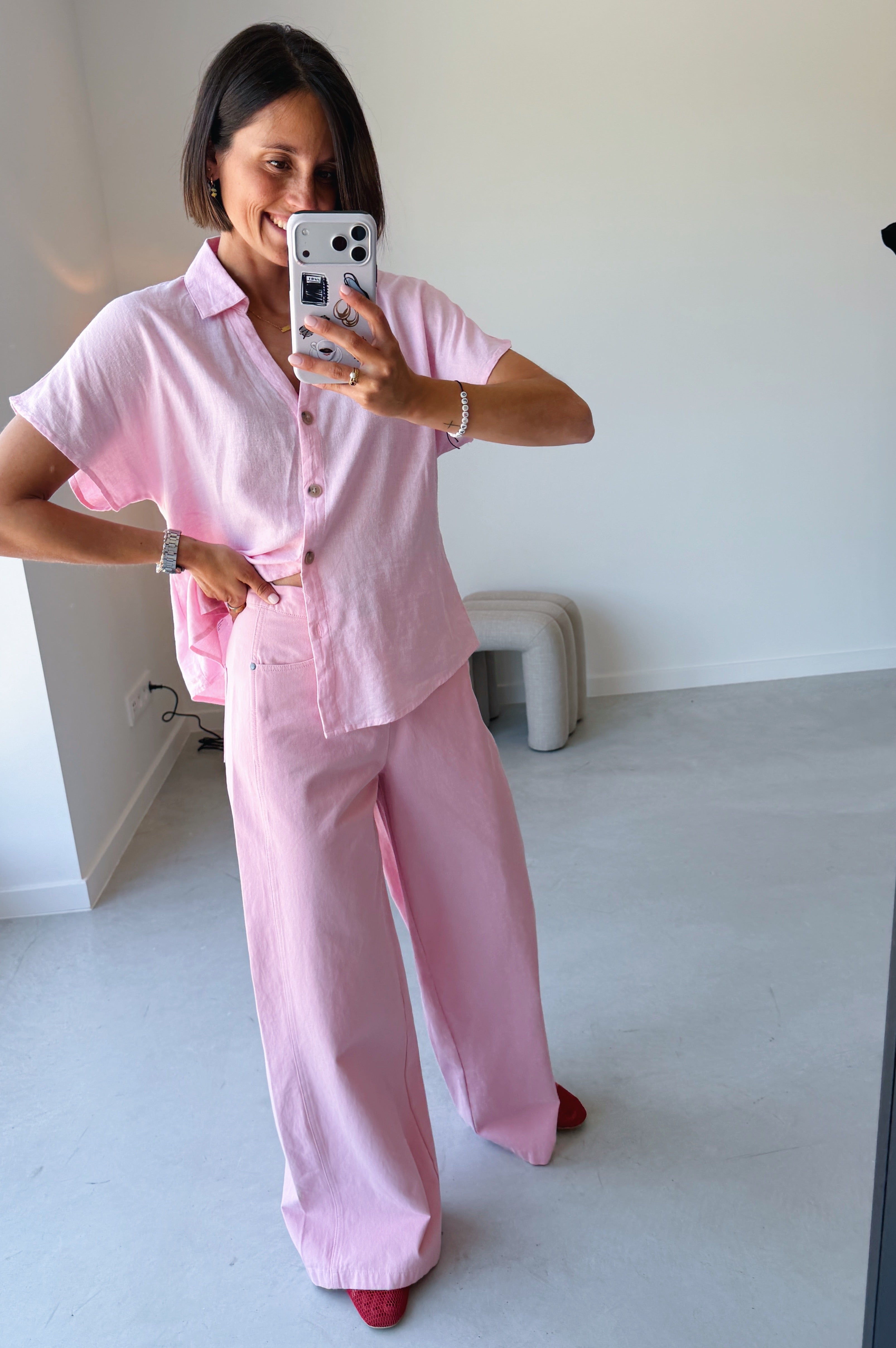 Sieb jeans roze