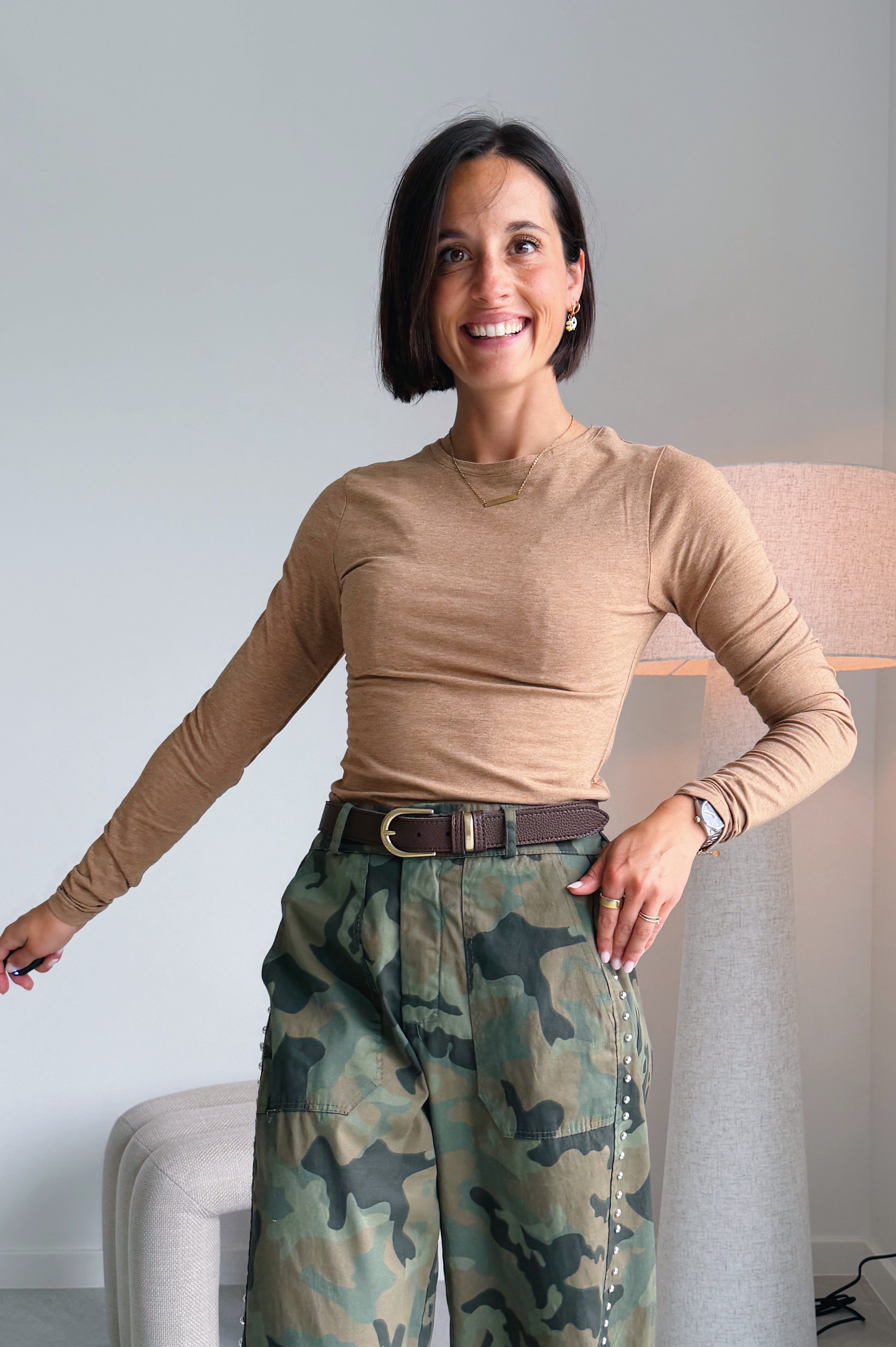 Pamila longsleeve camel