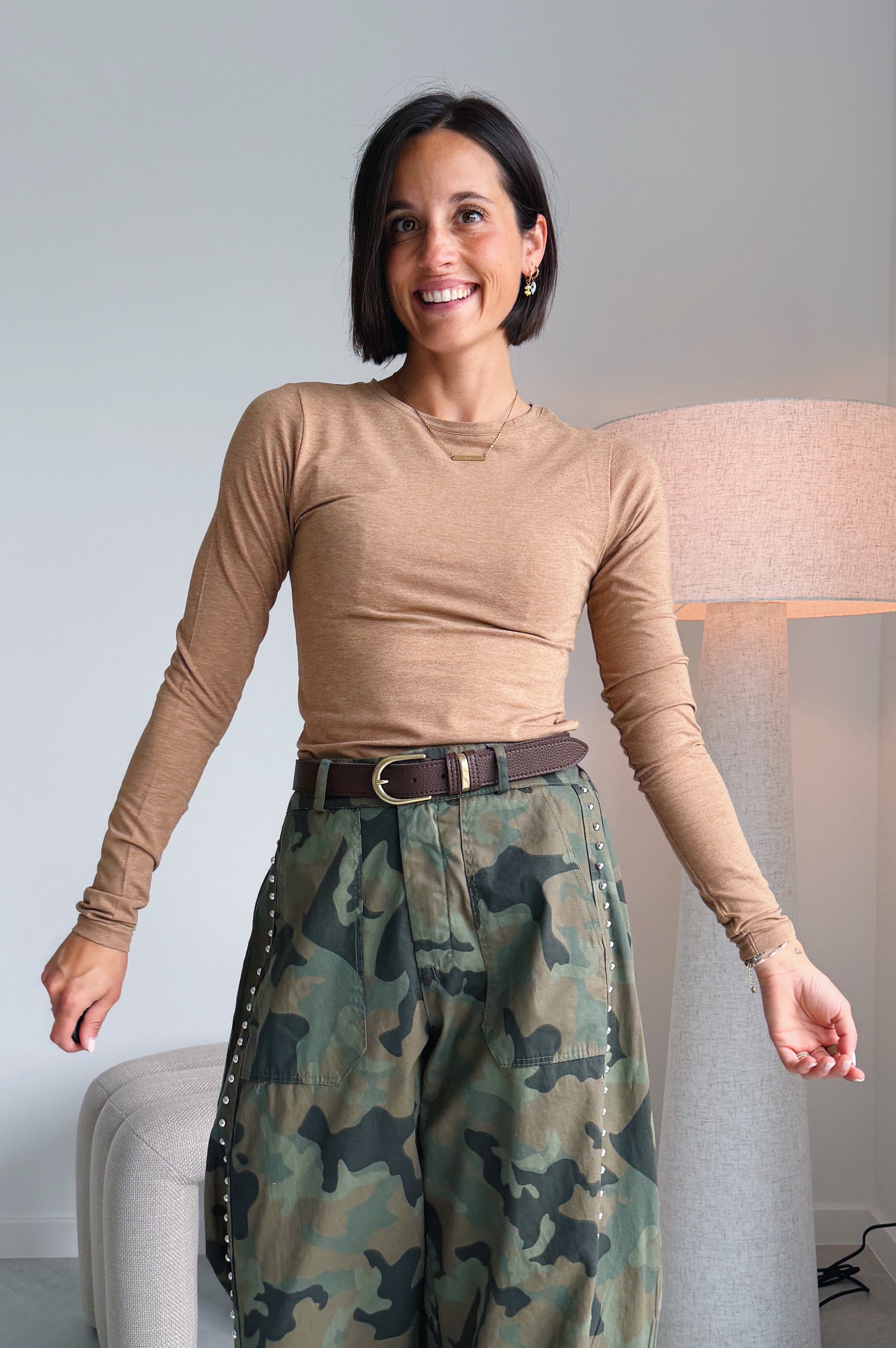 Pamila longsleeve camel
