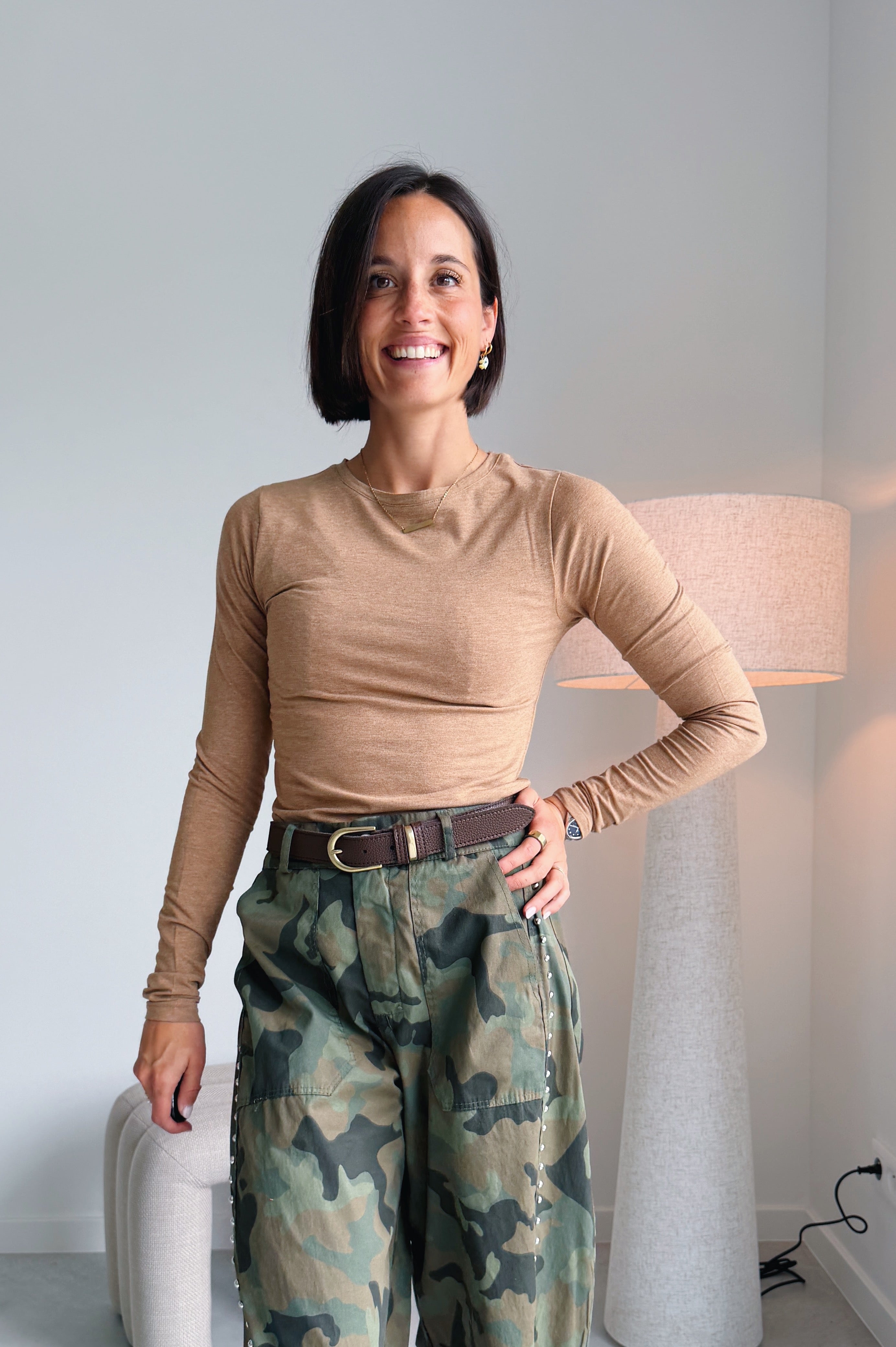 Pamila longsleeve camel