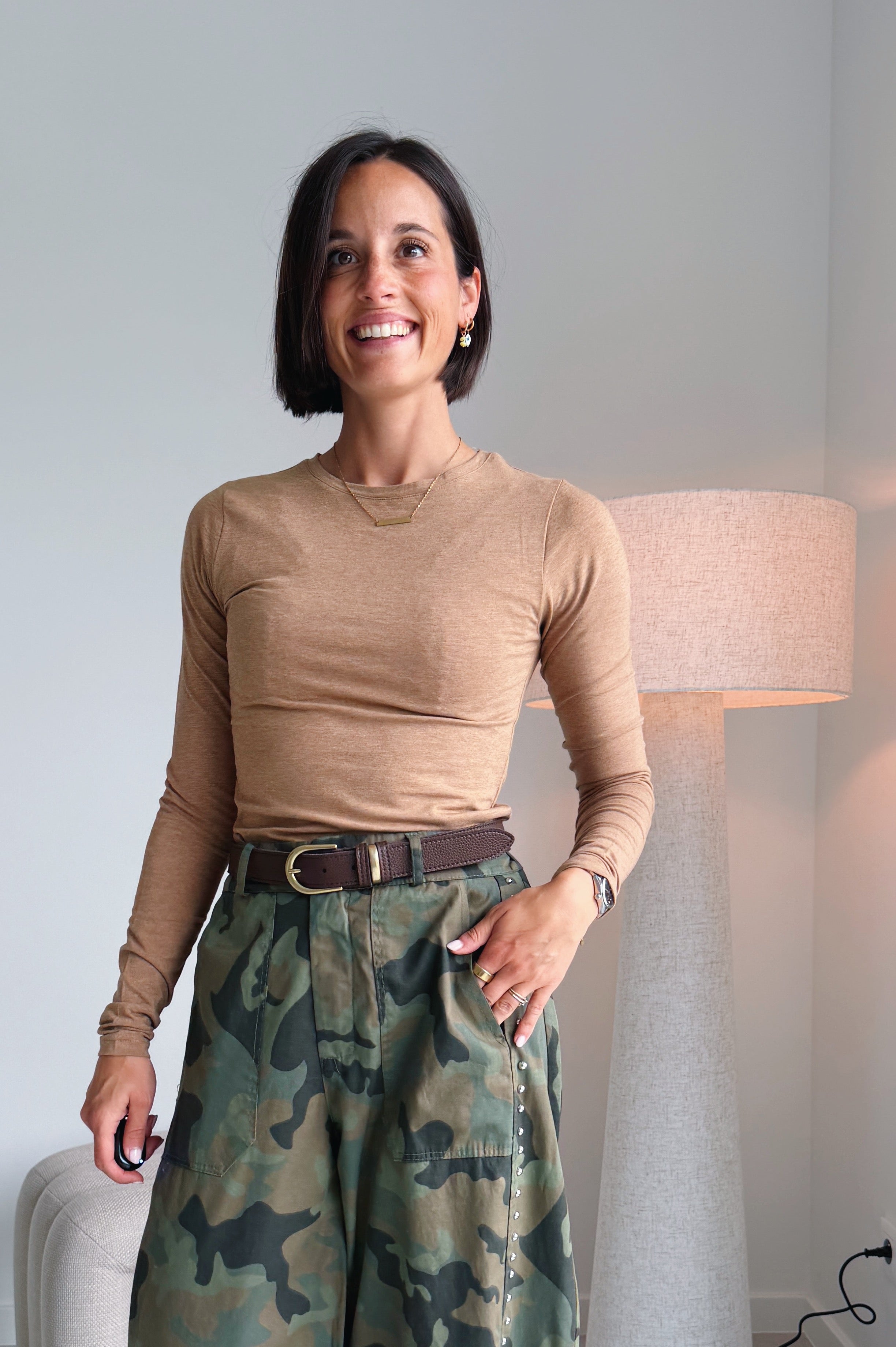 Pamila longsleeve camel