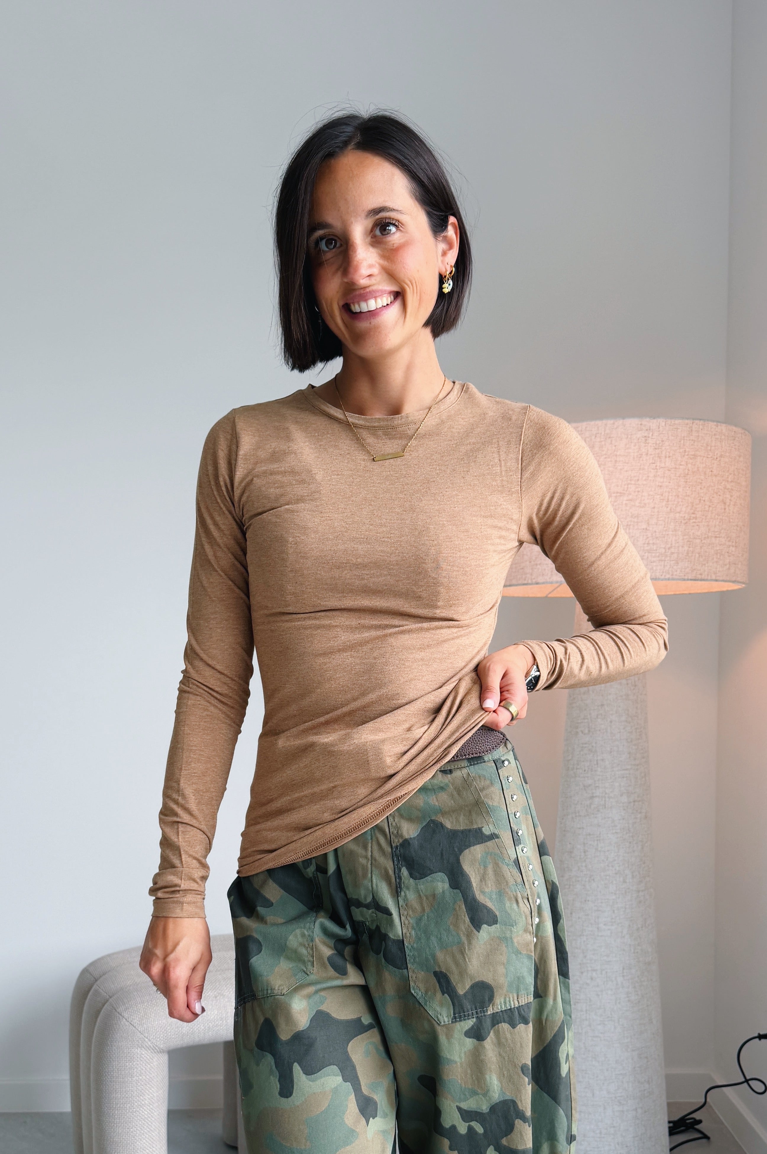 Pamila longsleeve camel