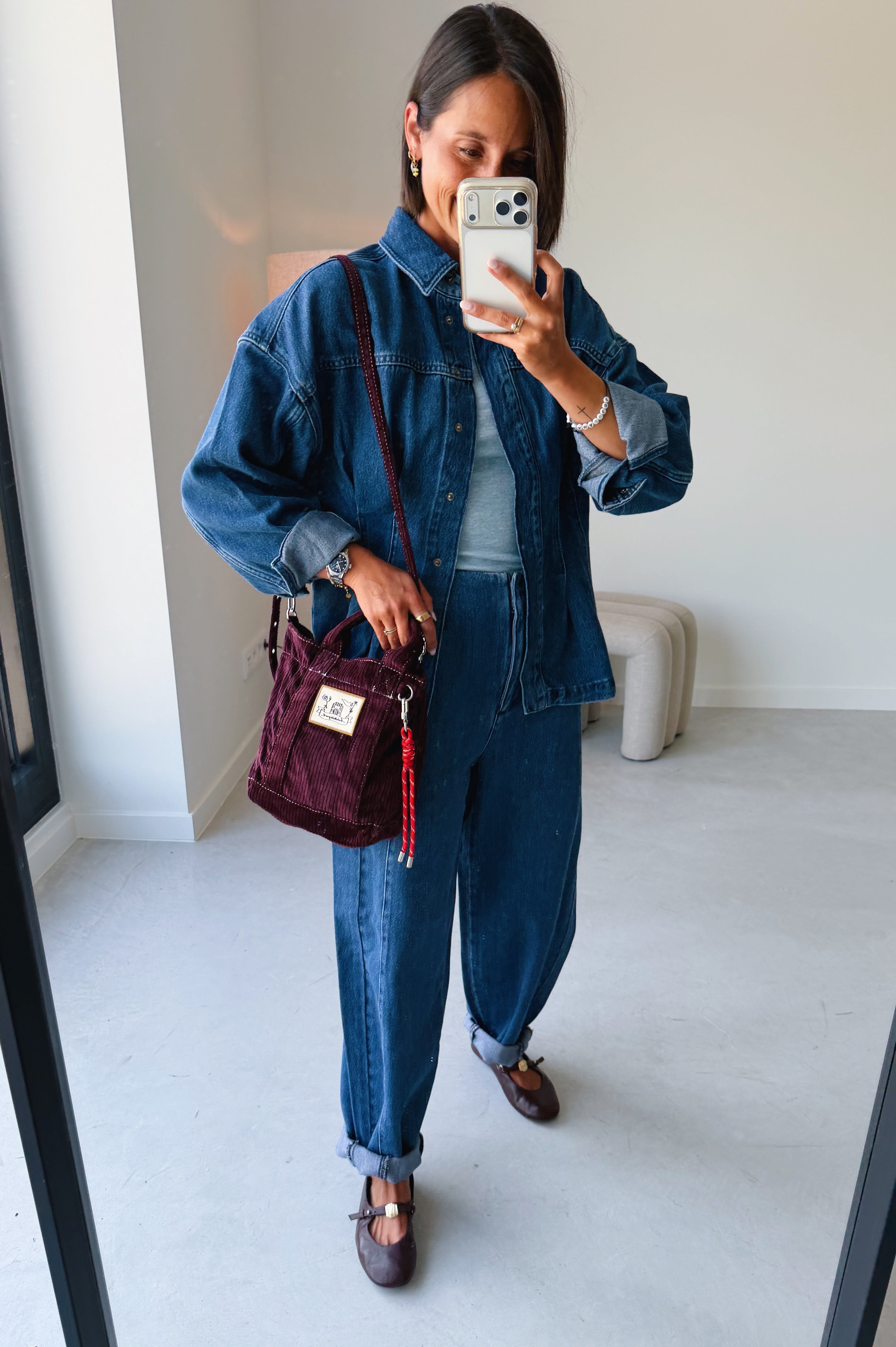 Gene handtas bordeaux