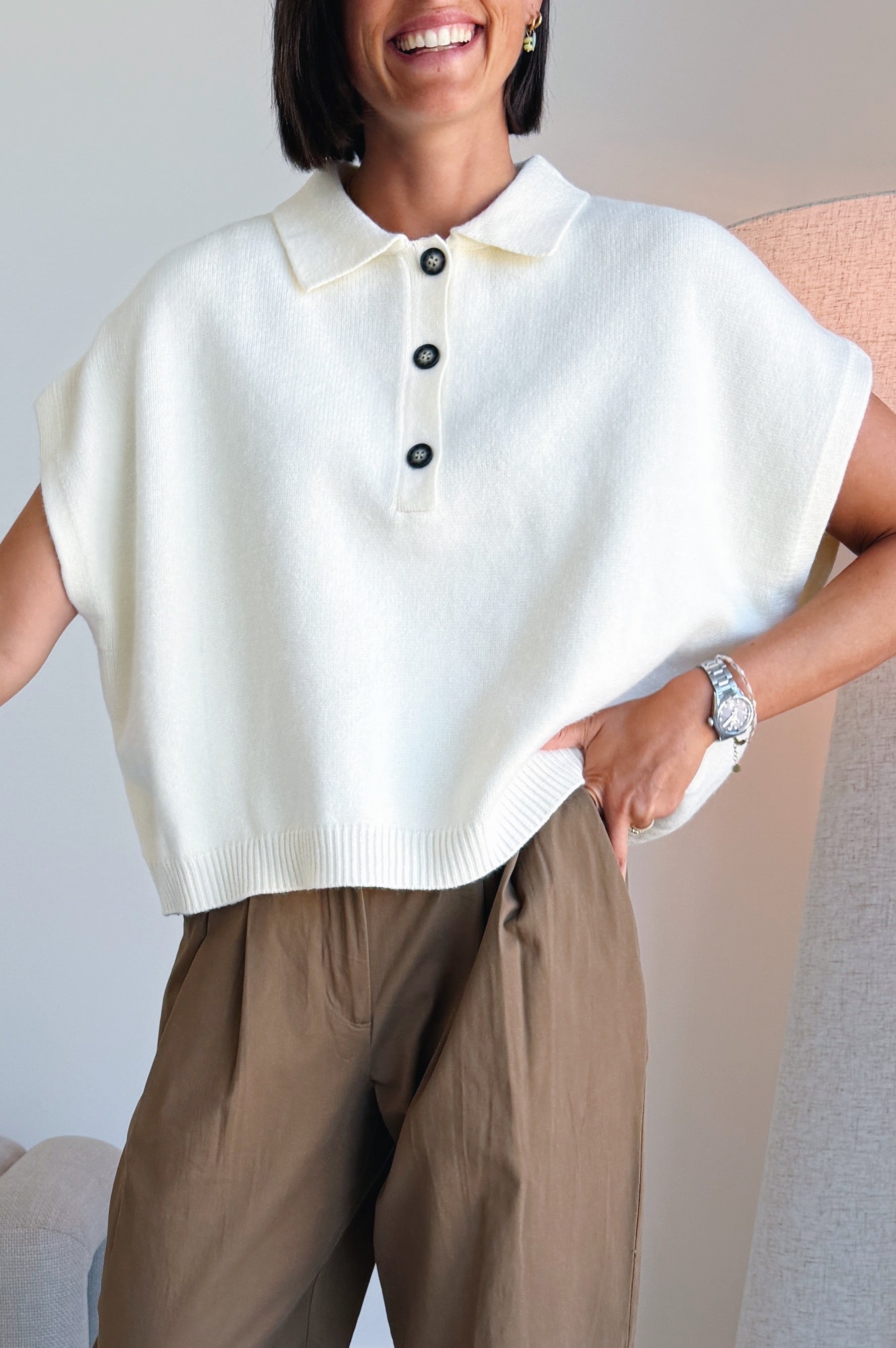 Alize polo ecru