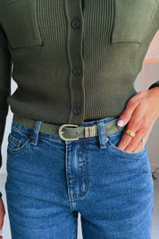 Khaki riem snake